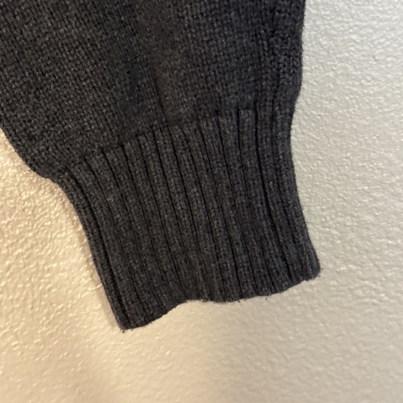 Vintage Eddie Bauer Sweater Pullover Men's Tall Large TL Gray Long Sleeve Henley - Picture 5 of 6